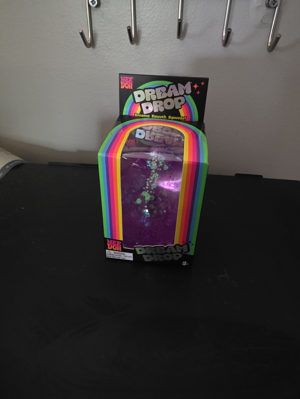 Dream Drop Purple Glitter Sensory Squeeze Toy by NEB DOH